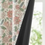 jinchan Nursery Curtains 95% Blackout Pink Floral Curtains for Girls Room, 84 Inch Length Farmhouse Drapes for Bedroom Living Room Darkening Window Treatment Grommet Top Set of 2 Panels