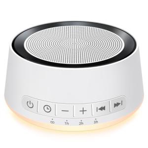 Sound Machine Night Light White Noise Machine with 30 Soothing Sounds 12 Colors Night Light Sleep Machine for Baby Kids Adults Brown Pink Nosie Machine with 32 Volume Levels for Office Home Travel