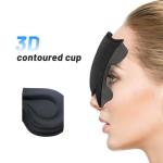 Sleep Eye Mask for Side Sleeper, Lash Extensions 3D Contoured Cup Sleeping Mask for Men Women, Travel Blackout Night Blindfold Eye Shade Cover with Adjustable Strap (Black-Side Sleeper)