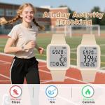 Edillas Digital Watch for Mens Womens, Fitness Tracker with EL Backlight No App/Phone Required, Sport Watch with Step Counter Pedometer Timer Vibration Alarm Clock, Sleep Monitor, Calorie, Distance