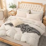 PURE ERA Jersey Knit 4pc Bed Sheet Set 100% T-Shirt Heather Cotton Super Soft Comfy Breathable Fits Mattress Up to 20" Extra Deep Pocket (Heather Beige, Queen)