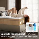 BedStory Extra Firm Queen Size Mattress, 14 Inch Hotel Collection Hybrid Mattress with Extra Lumbar & Shoulder Support, Deep Sleep Comfort, Fiberglass-Free, CertiPUR-US Certified