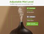 InnoGear Aromatherapy Diffuser & 10 Essential Oils Set, 400ml Diffuser Ultrasonic Diffuser Cool Mist Humidifier with 4 Timers 7 Colors Light Waterless Auto Off for Valentine's Gift, Dark Wood Grain