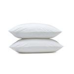 Amazon Basics Down Alternative Bed Pillows and Pillow Protector Case 2-Piece Set, Medium Density, Standard - Pack of 2, White, 26"L x 20"W