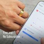 Herz P1 Smart Ring for Women & Men - (Size 9) 24/7 Health Metrics Fitness Ring, Tracks 20+ Biometrics, 6 Day Battery Life, Waterproof Stainless Steel, Free APP for iOS Android, No Subscription