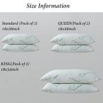 Memory Foam Pillows Queen Size set of 2, Shredded Memory Foam Bed Pillow for Sleeping, Adjustable Fluffy Pillow with Cooling Breathable Cover for All Sleepers, Hotel Quality Rest Pillow Queen 2 Pack