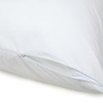 Amazon Basics Down Alternative Bed Pillows and Pillow Protector Case 2-Piece Set, Medium Density, Standard - Pack of 2, White, 26"L x 20"W