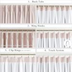 WEST LAKE Pink Bailey Pinch Pleated Window Curtain Panels with Full Blackout Liner 84 Inches Long,Rustic Textured Drapes for Bedroom,Modern Window Treatment for Girls Room,40" Wx84 Lx2