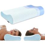 Memory Foam Bed Pillow for Sleeping, Ergonomic Cervical Contour Neck Support Orthopedic Pillow for Side Back Stomach Sleeper, Neck and Shoulder Pain
