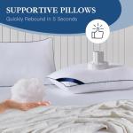 Meoflaw Pillows Standard Size Set of 4,Soft Microfiber Standard Pillows with Hollow Fiber,Hotel Quailty Bed Pillows for Sleeping 4 Pack for Back,Stoamch Sleeper