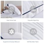 Meoflaw Pillows Standard Size Set of 4,Soft Microfiber Standard Pillows with Hollow Fiber,Hotel Quailty Bed Pillows for Sleeping 4 Pack for Back,Stoamch Sleeper