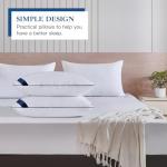 Meoflaw Pillows Standard Size Set of 4,Soft Microfiber Standard Pillows with Hollow Fiber,Hotel Quailty Bed Pillows for Sleeping 4 Pack for Back,Stoamch Sleeper