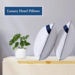 Meoflaw Pillows Standard Size Set of 4,Soft Microfiber Standard Pillows with Hollow Fiber,Hotel Quailty Bed Pillows for Sleeping 4 Pack for Back,Stoamch Sleeper