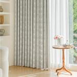 ugoutry 100% Boho Blackout Curtains 84 Inches Long for Bedroom, Black on Beige Patterned Bohemian Curtains for Living Room, Geometric Striped Thermal Insulated Window Drapes Gromment Top 2 Panels