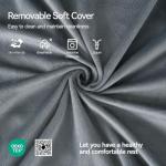 Kayfia Reading Pillow, 10 in 1 Back Pillow for Bed Sitting up with Detachable Arms Rest, Back Rest with Gel Memory Foam, Husband Pillow for Reading/Gaming/Working in Bed or Couch 19", Gray