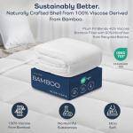 Olive + Crate Cooling Down Alternative Comforter - Hypoallergenic King Size Duvet Insert Lightweight - All Seasons Plush Design Bamboo Comforter - 100% Bamboo Viscose Outer Cover - White 102"x90"