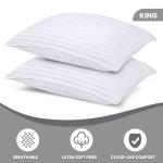 Utopia Bedding Bed Pillows for Sleeping King Size (White), Set of 2, Down Alternative Pillow for Sleeping, Cooling Hotel Quality Pillow Set for Back, Stomach or Side Sleepers