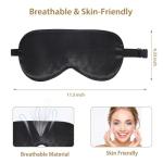 JroyJoy 4 Pack Silk Sleep Mask - 100% Blackout, Zero Eye Pressure, Blindfold with Adjustable Strap, Super Soft Travel Eye Covers (Black, Pink, Blue, Purple)