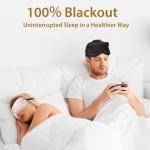 JroyJoy 4 Pack Silk Sleep Mask - 100% Blackout, Zero Eye Pressure, Blindfold with Adjustable Strap, Super Soft Travel Eye Covers (Black, Pink, Blue, Purple)