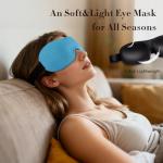 PrettyCare 3D Sleep Mask 2 Pack,Eye Mask for Side Sleeper 3D Contoured Sleeping Mask Blackout Out for Men- Blindfold Airplane with Ear Plugs, Night Masks with Travel Bag (Black&Blue)