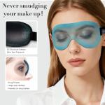 PrettyCare 3D Sleep Mask 2 Pack,Eye Mask for Side Sleeper 3D Contoured Sleeping Mask Blackout Out for Men- Blindfold Airplane with Ear Plugs, Night Masks with Travel Bag (Black&Blue)