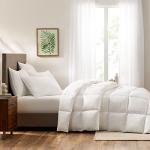 SERTA Down Illusion All Season Hypoallergenic Down Alternative Comforter with Corner Loops, King/Cal King, White