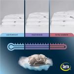 SERTA Down Illusion All Season Hypoallergenic Down Alternative Comforter with Corner Loops, King/Cal King, White
