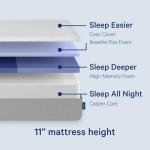 Casper Sleep Original Foam Queen Mattress – Medium Firm Feel with Zoned Support – Motion Isolation – Breathable, Cooling Memory Foam – 100-Night Trial – CertiPUR-US