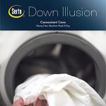 SERTA Down Illusion All Season Hypoallergenic Down Alternative Comforter with Corner Loops, King/Cal King, White