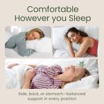 Memory Foam Pillows Queen Size Set of 2 - Cooling Bed Pillows for Sleeping - Back, Stomach, Side Sleeper Firm, Comfy Cool Shredded - 2 Pack, Rayon Derived from Bamboo