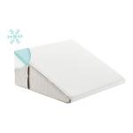 Bedluxe Wedge Pillow, 10 inch Bed Wedge Pillow for Headboard, Pillow Wedge for Acid Reflux Relief, Sleeping, Back Pain Relief, Snoring, Triangle Pillow Wedge, White/Grey