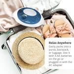 Homedics SoundSleep White Noise Sound Machine, Blue, Small Travel Sound Machine with 6 Relaxing Nature Sounds, Portable Sound Therapy for Home, Office, Nursery, Auto-Off Timer, by Homedics
