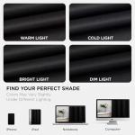 Joydeco Blackout Curtains for Bedroom 120 Inch Long 2 Panels, Room Darkening Grommet Drapes, Thermal Insulated Black Out Drapes, Black Curtains for Living Room