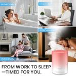 URPOWER 300ml Essential Oil Diffuser: Ultrasonic Aromatherapy Diffuser Quiet Auto Shut-Off, 4 Timer Settings(1H 3H 6H ON) & 7-Color Night Light Humidifier for Yoga Bedroom Living Room Office