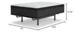 Signature Design by Ashley Palisades ET 14.75" Extra Plush Antimicrobial Copper Response Memory Foam Hybrid Mattress with Edge Support for Cool Sleep and Pressure Relief, King, Fiberglass Free