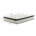 Signature Design by Ashley Chime Hybrid King 12" Mattress with Gel Memory Foam, Medium Firm, Pressure Relief, Fiberglass Free Mattress in a Box