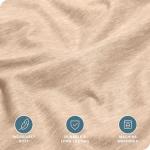 Bare Home Flannel Sheet Set Prints, 100% Cotton, Velvety Soft Heavyweight - Double Brushed Flannel for Extra Softness & Comfort - Deep Pocket - Bed Sheets (Queen, Heathered Oatmeal)