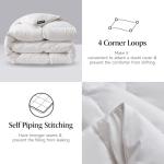 Beautyrest Luxury 100% Cotton Breathable Medium Warmth Bedding Comforter for All Season,White/King,106" Wx90 L