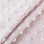 Lino Rosa Pink Blackout Curtains for Bedroom Nursery 2 Panels,Sheer White Overlay Pom Pom Floral Ruffle Cute Coquette Aesthetic Room Decor for Baby Girl Teen