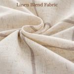 THREE GIRLS Linen Plaid Blackout Curtains Gingham Double Layer for Living Room,Bedroom,Dining Room 108 Inches Long 2 Panels Set Luxury and Modern Printed Design Darkening Pinch Pleated