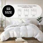 Beautyrest Luxury 100% Cotton Breathable Medium Warmth Bedding Comforter for All Season,White/King,106" Wx90 L