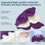 ZGGCD Sleep Mask for Side Sleeper, Light Blocking Sleeping Eye Mask for Women Men, 3D Contoured Cup Night Blindfold, Luxury Eye Cover Eyeshade with Adjustable Strap for Travel, Nap, Purple