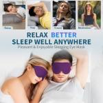 ZGGCD Sleep Mask for Side Sleeper, Light Blocking Sleeping Eye Mask for Women Men, 3D Contoured Cup Night Blindfold, Luxury Eye Cover Eyeshade with Adjustable Strap for Travel, Nap, Purple