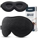INNELO Sleep Mask for Side Sleeper, Eye Mask Sleeping Women Men, 100% Light Blocking 3D Contoured Cup Sleeping Mask Soft No Eye Pressure Cover Blindfold Night Shade for Travel Nap Yoga, Black