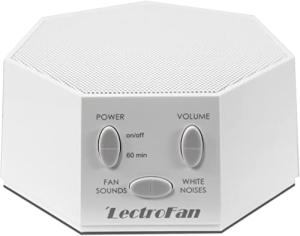 Adaptive Sound Technologies LectroFan Classic White Noise Machine - Compact Sleep Sound Machine for Bedroom, Travel, Study & More - 20 Non-Looping Fan & White Noise Variations