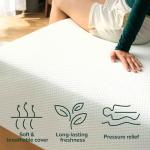 Zinus 14 Inch King Green Tea Memory Foam Mattress, Fiberglass Free, Medium Firm Feel, Zoned Pressure Relief, Certified Safe Foams & Fabric, Mattress in A Box