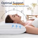 ROUMEA Pillows King Size Set of 2, Gusseted Bed Pillows for Sleeping 2 Pack, Luxury Hotel Quality, Supportive King Pillow with Soft Down Alternative for Back Stomach Side Sleepers,Machine Washable