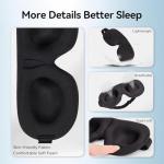YIVIEW Sleep Mask for Back and Side Sleeper Pack of 3, 100% Light Blocking 3D Eye Masks for Sleeping, Lightweight & Breathable Eye Cover for Women Men, Zero Pressure Night Blindfold