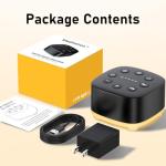 Meditation White Noise Sound Machine 30 Soothing Sounds with 32 Volume Control 12 Night Light 5 Timers Portable Sleep Machine for Travel Powered by AC or USB Sleep Therapy for Baby Kids Adults (Black)