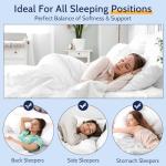 ROUMEA Pillows King Size Set of 2, Gusseted Bed Pillows for Sleeping 2 Pack, Luxury Hotel Quality, Supportive King Pillow with Soft Down Alternative for Back Stomach Side Sleepers,Machine Washable